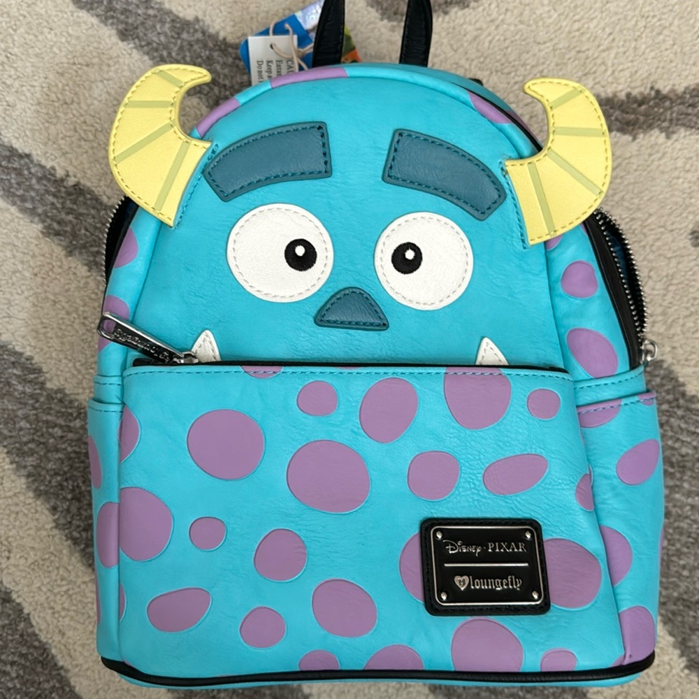 Loungefly Disney Pixar Monsters Inc Sully Blue Mini Backpack! NWT